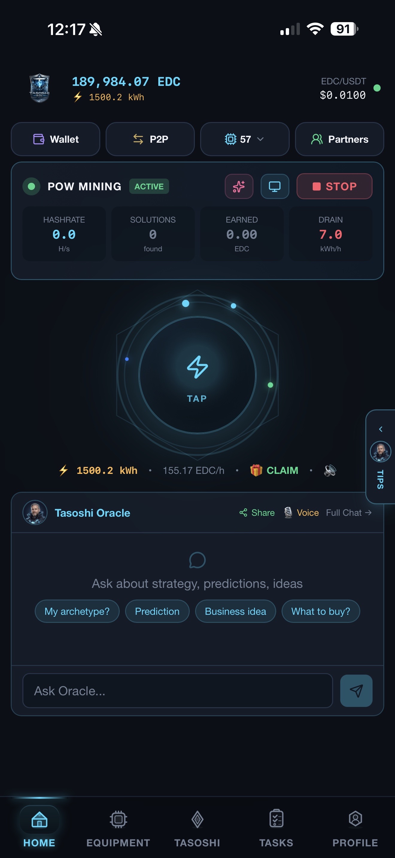 Tasoshi App Interface